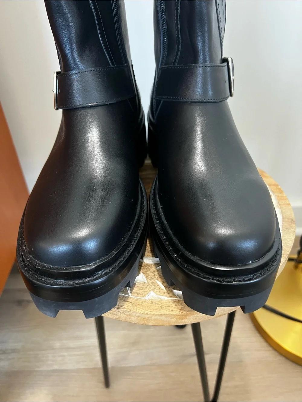 Jeffrey Campbell Just. Crush 2 sided ZipBlack Knee-High Lug Sole Boots - Women's